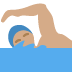 🏊🏽‍♂️ man swimming: medium skin tone display on Twitter